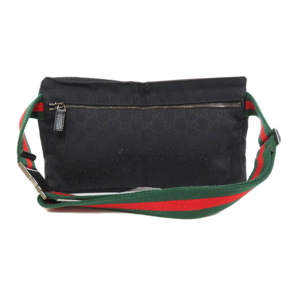 Gucci Canvas Waist Bag Leather Hip Sherry GG